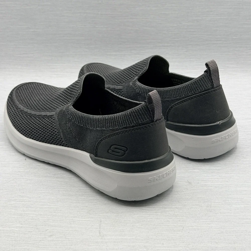 Skechers Men's 11 Loafers Grey Mesh Slip On Memory Foam Lattimore 210275
